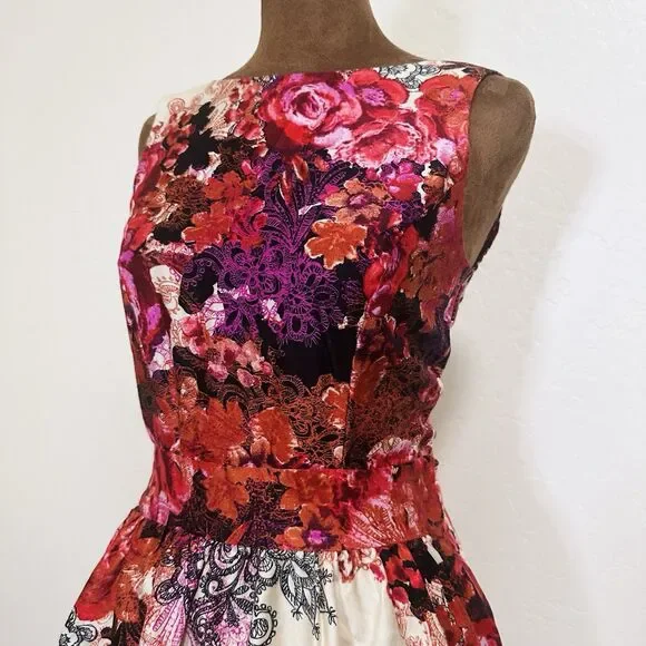 Lady Vintage London Tea Dress US 4 Hepburn Rockabilly Retro 1950s Swing Pinup - Picture 2 of 13